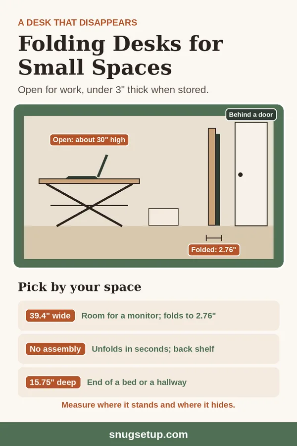 Pin: Best Folding Desks for Small Spaces: 3 Freestanding Desks That Fold Flat (2026)