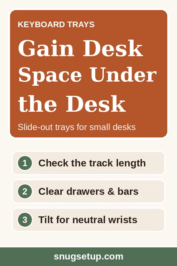 Pin: The Best Under-Desk Keyboard Trays for Small Desks (2026)