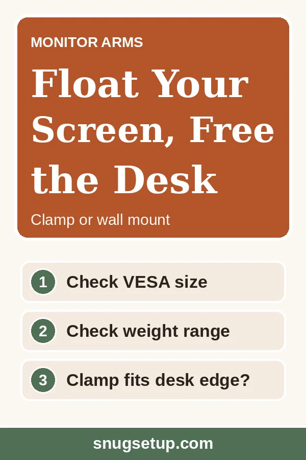 Pin: The Best Monitor Arms for Small Desks (2026)