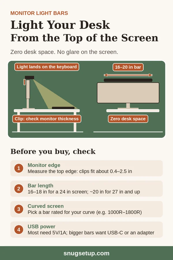 Pin: The Best Monitor Light Bars for Small Desks: BenQ, Quntis and Xiaomi Compared (2026)