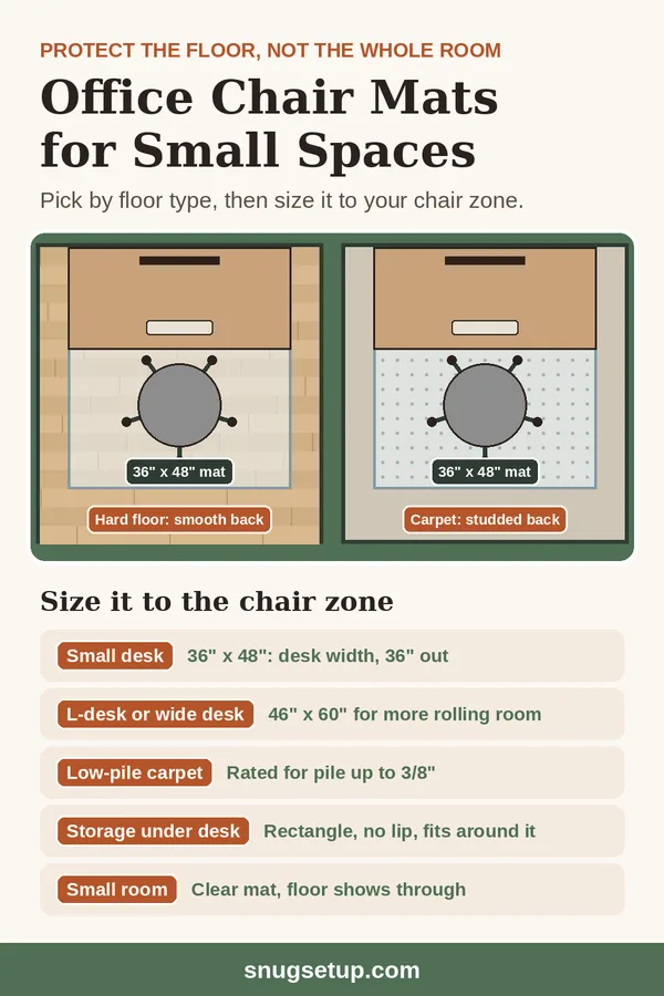 Pin: Best Office Chair Mats for Small Spaces: 3 Mats for Carpet and Hard Floors (2026)