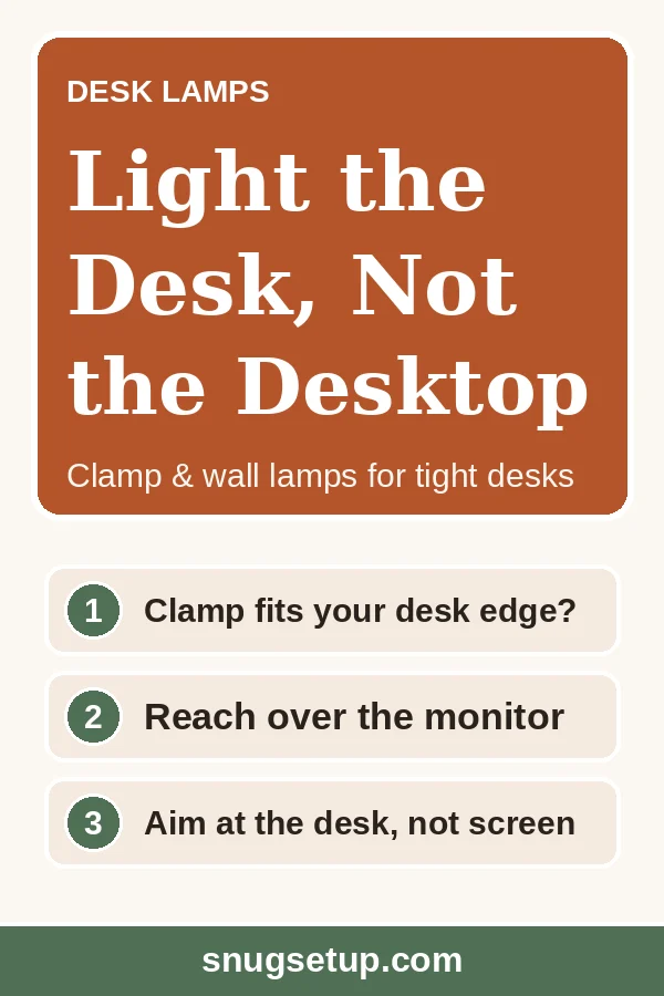 Pin: The Best Small Desk Lamps for Tight Desks: Clamp, Wall and Compact Picks (2026)
