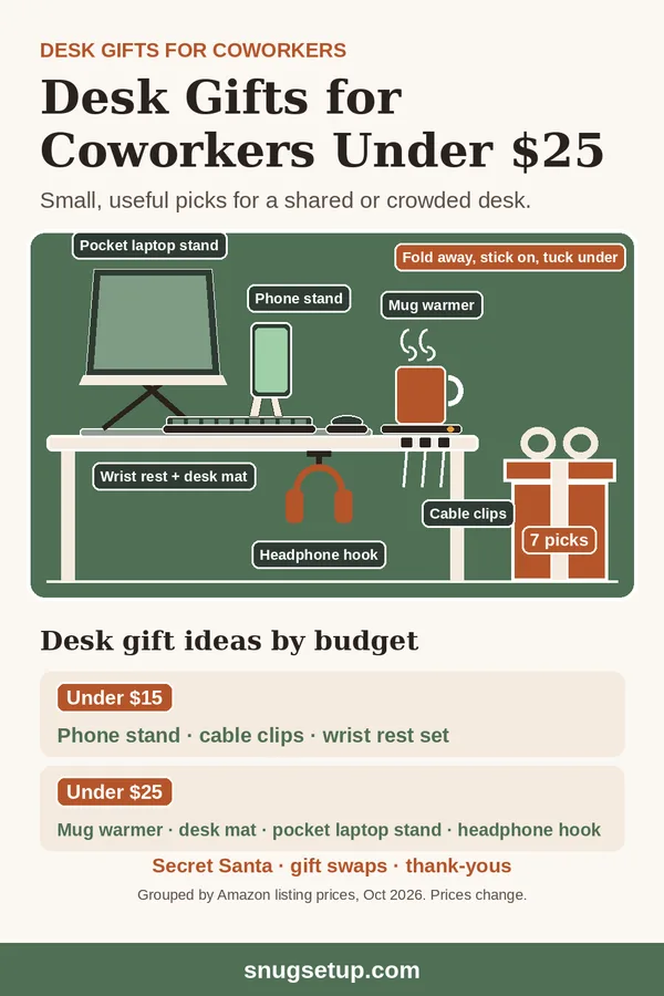 Pin: Desk Gifts for Coworkers Under $25: 7 Small, Useful Picks (2026)